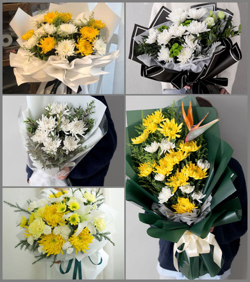 贵州六盘水盘县竹海镇石门村白事花束代送